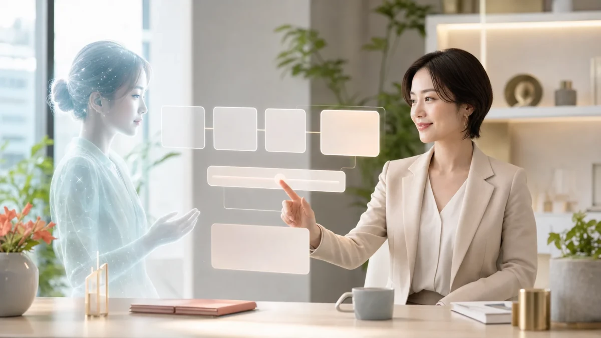 Canva Codeで診断ツールを設計する30代の日本人女性経営者