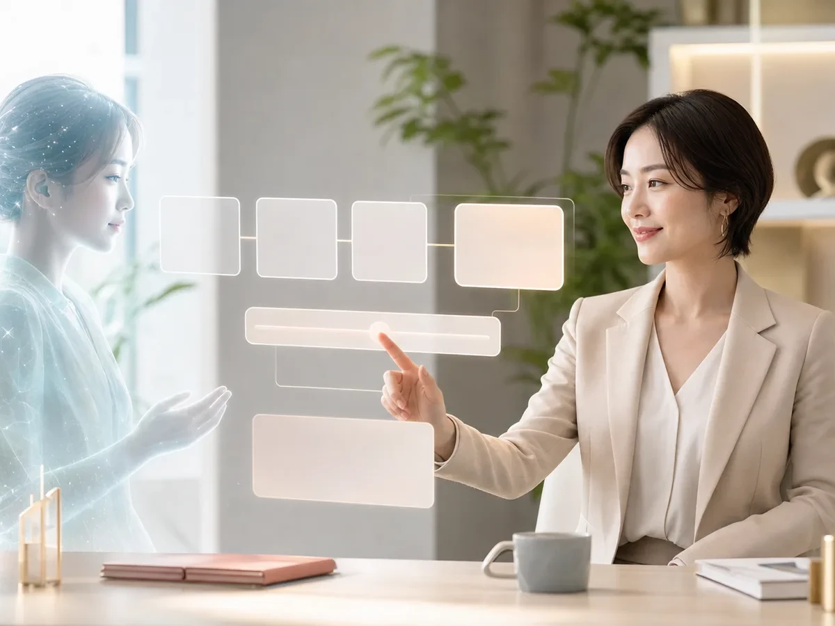 Canva Codeで診断ツールを設計する30代の日本人女性経営者