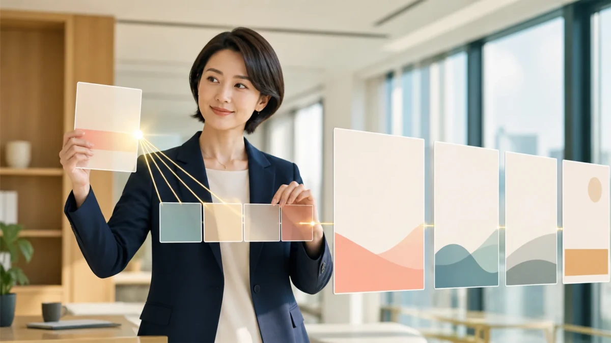 資料作りの繰り返す指示を一つの手順へまとめる30代の日本人女性経営者