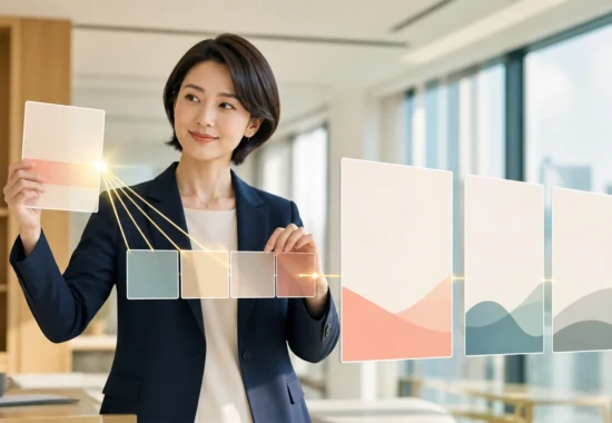資料作りの繰り返す指示を一つの手順へまとめる30代の日本人女性経営者